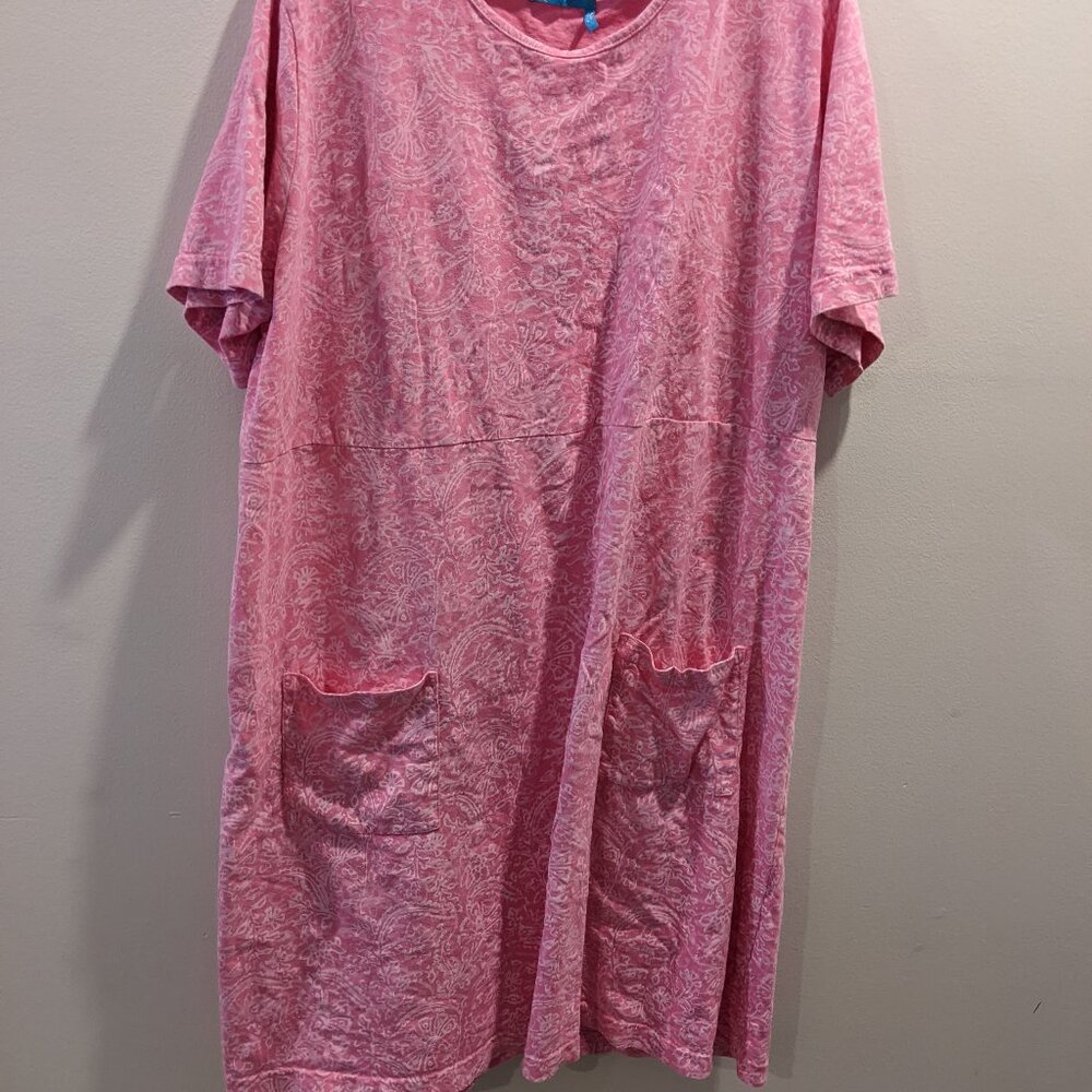 Fresh Produce Women's Short Sleeved Dress Pink front Pocket Size 2x